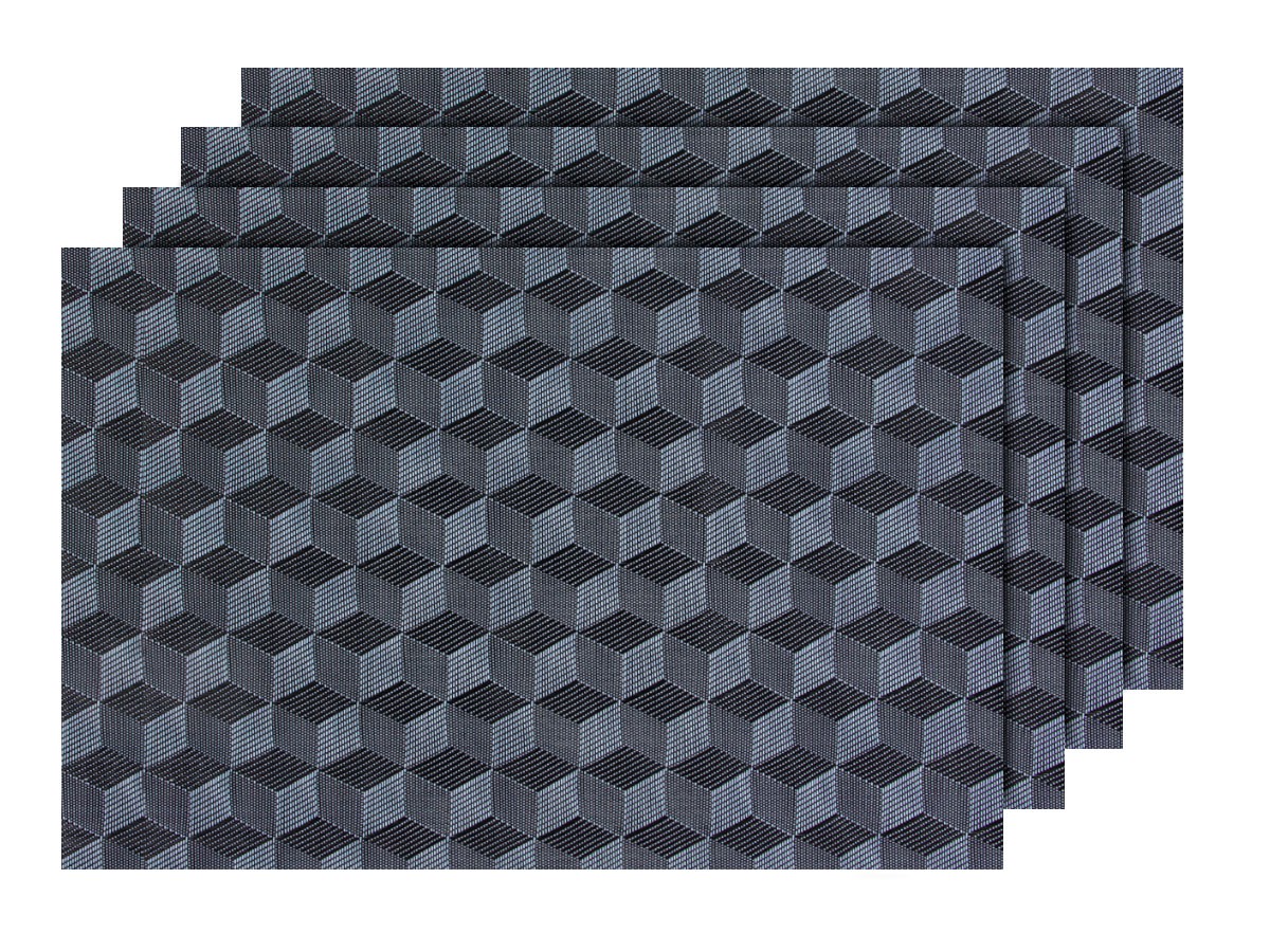 Alsino 4er Set edle Platzmatten TS-80 schwarz grau Tisch Sets Platzset Tischmatten Untersetzer Platzdeckchen Alsino 4er Set edle Platzmatten TS-80 schwarz grau Tisch Sets Platzset Tischmatten Untersetzer Platzdeckchen