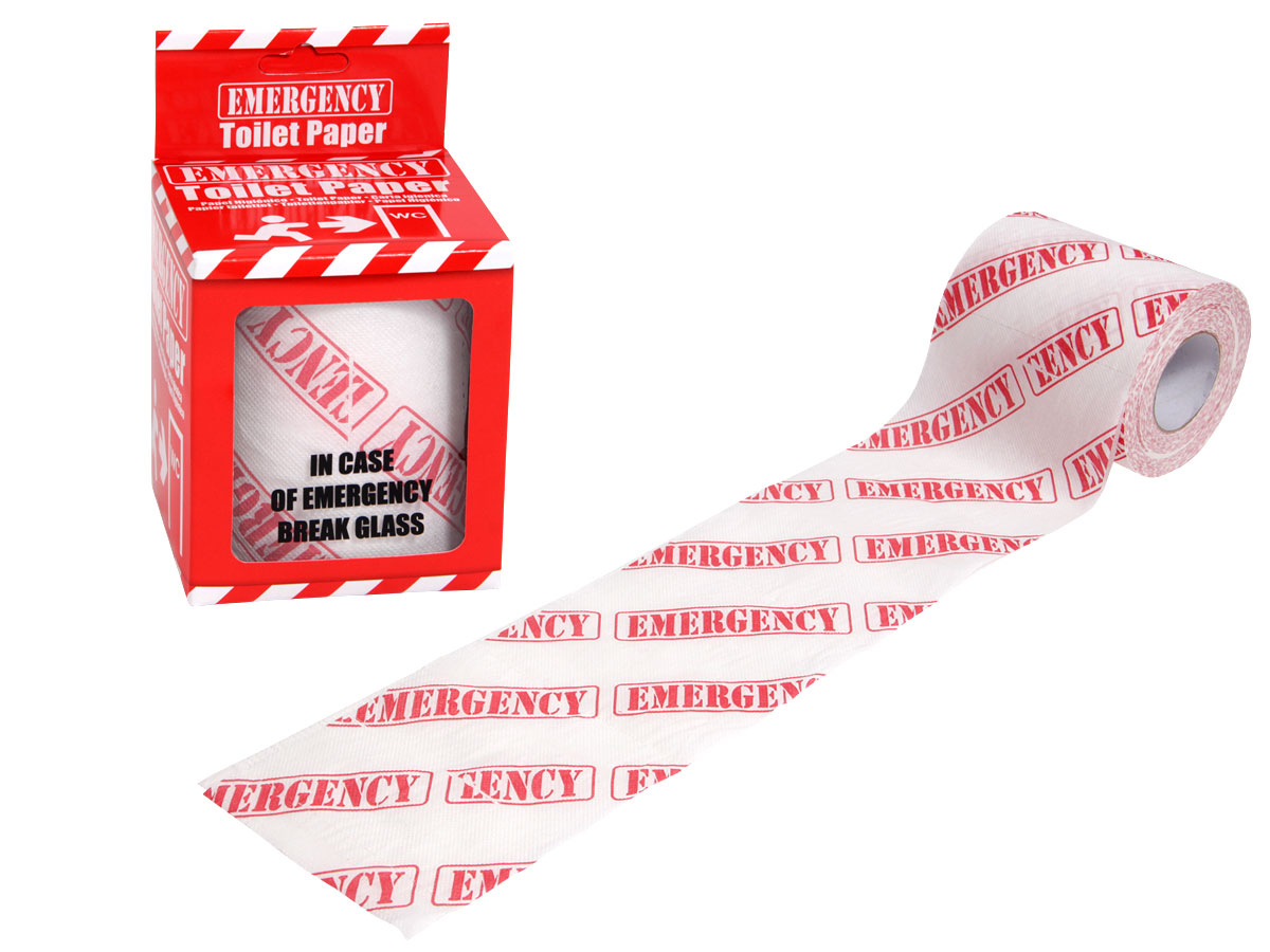 Klopapier lustig Notfall 2-lagig witzig Fun Toilettenpapier 200 Blatt Gadget Emergency 33/0022 von ALSINO Klopapier lustig Notfall 2-lagig witzig Fun Toilettenpapier 200 Blatt Gadget Emergency 33/0022 von ALSINO
