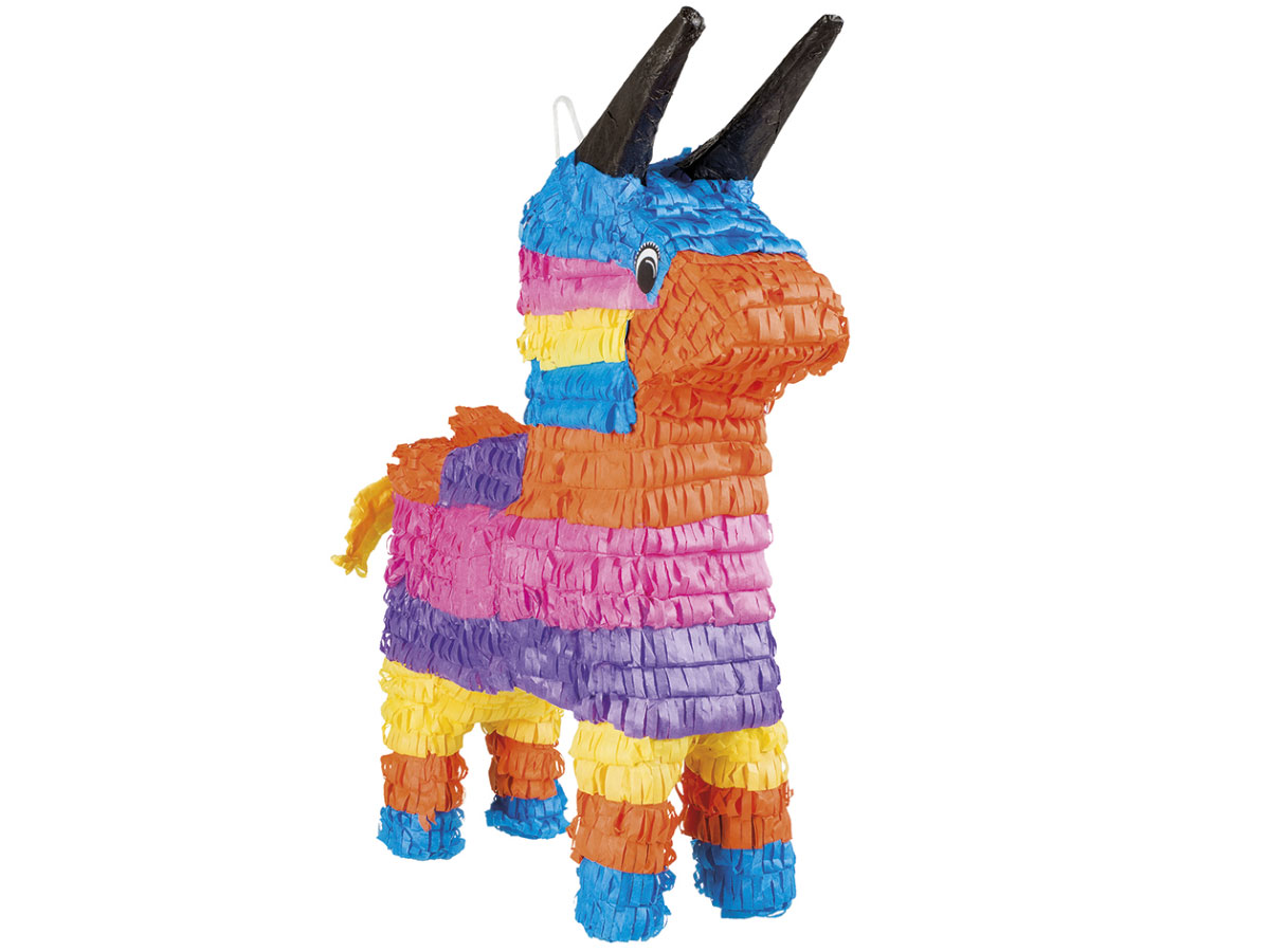 Pinata Esel + Maske + Stock + Füllung - Party Kindergeburtstag Geburtstag  Donkey