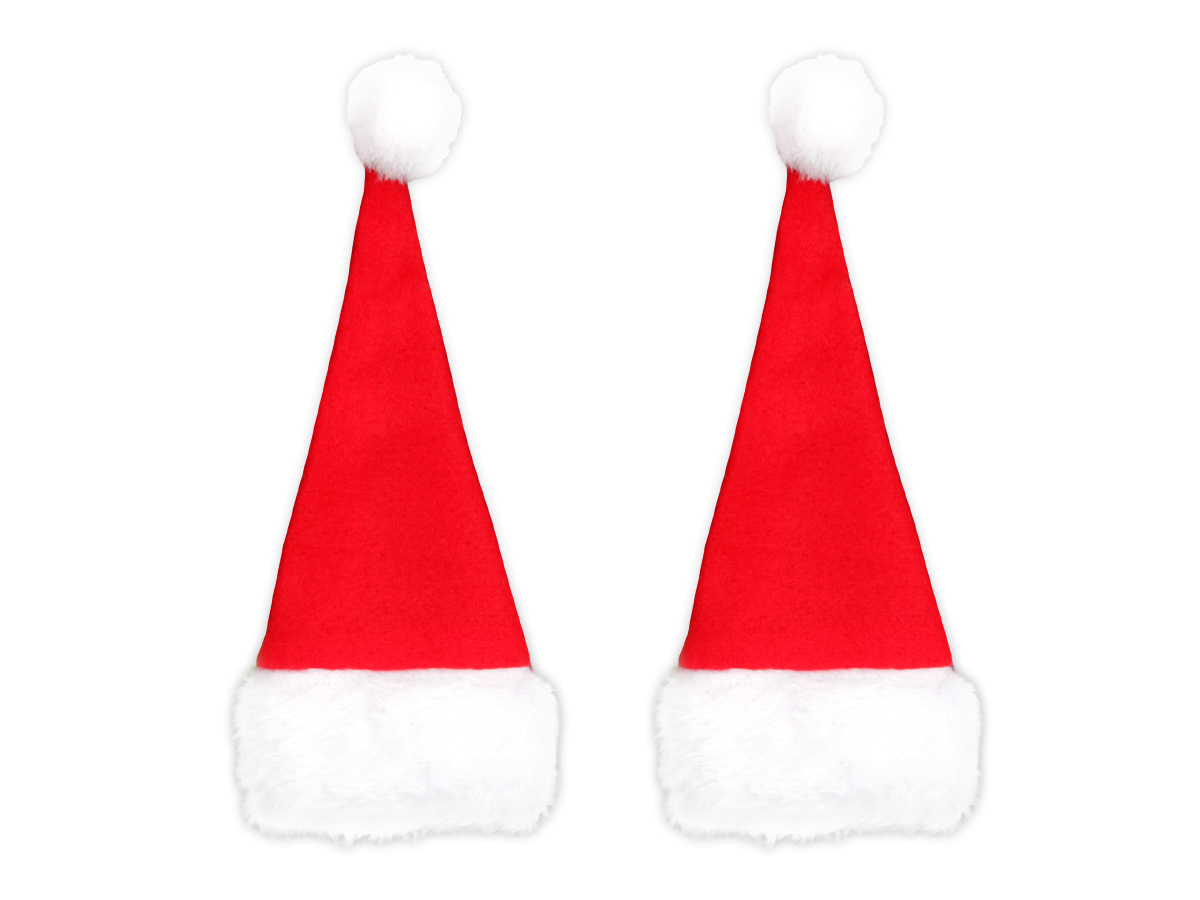 Weihnachtsmützen Flaschendeko 2er Set Nikolausmütze P520018 Weihnachtsmützen Flaschendeko 2er Set Nikolausmütze P520018