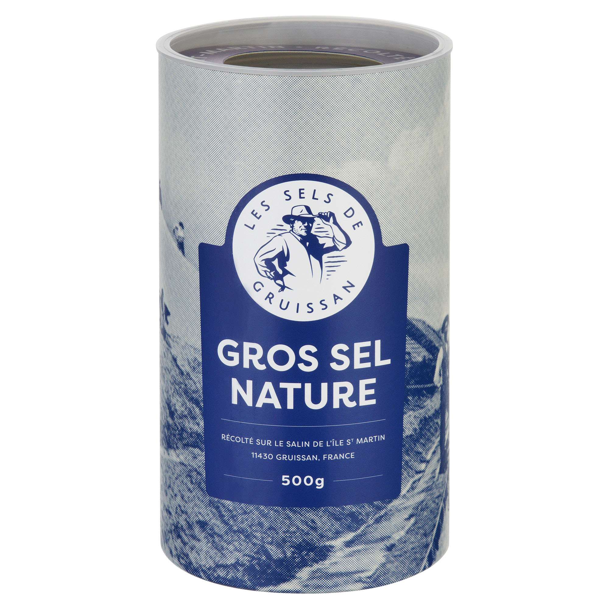Grobes Meersalz (Gros sel Natur de Gruissan) 500g Dose Wein, Olive