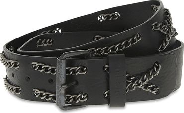 Diesel B-FLOWW Belt Gürtel Herren Echtleder Schwarz