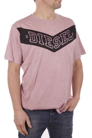 Diesel T-PATRY Herren T-Shirt Rundhals Kurzarm Rosa
