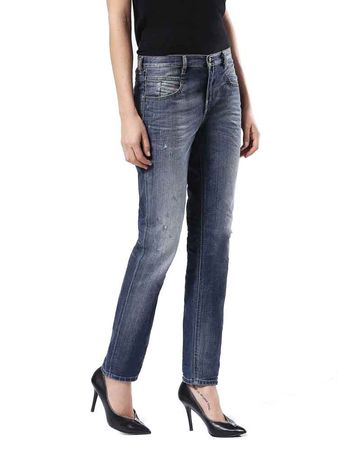 Diesel Belthy 0853S Damen Jeans Hose Slim Straight