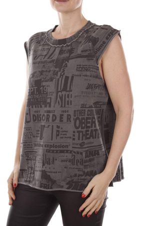 Diesel S-Svan-A FELPA Damen Shirt Sweatshirt Kurzarm Grau