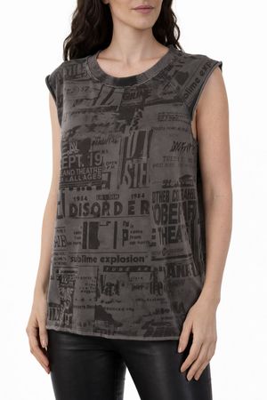 Diesel S-Svan-A FELPA Damen Shirt Sweatshirt Kurzarm Grau