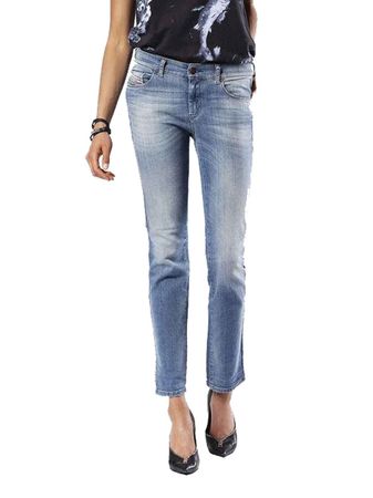 Diesel Sandy 0675D Stretch Damen Jeans Hose Slim Straight