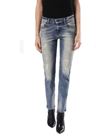 Diesel Sandy 0830J Stretch Damen Jeans Hose Slim Straight
