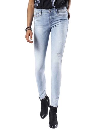 Diesel Skinzee 0854G Damen Jeans Hose Skinny Super Slim