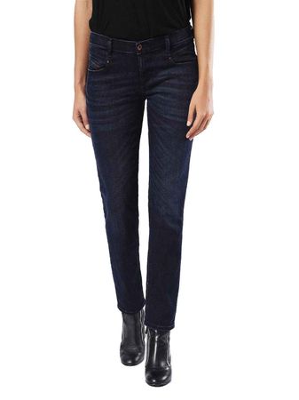 Diesel Belthy 0677J Damen Jeans Hose Slim Straight