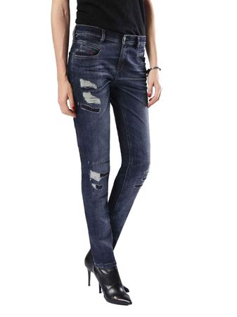 Diesel Belthy 0854T Damen Jeans Hose Slim Straight