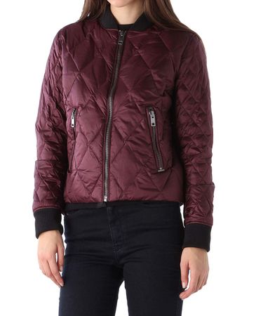 Diesel W-Trina Damen Steppjacke Daunenjacke Weinrot