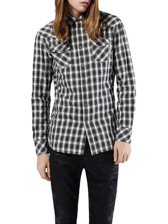 Diesel Zule CAMICIA Herren Hemd Karohemd Langarm