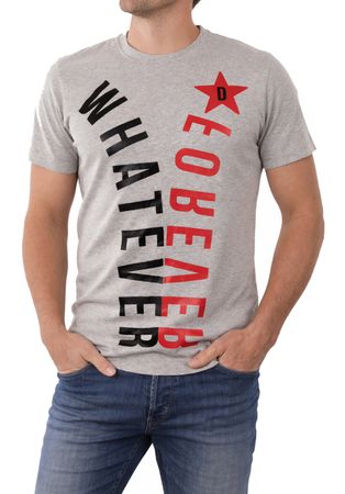 Diesel T-Diego-GP Herren T-Shirt Rundhals Kurzarm Grau