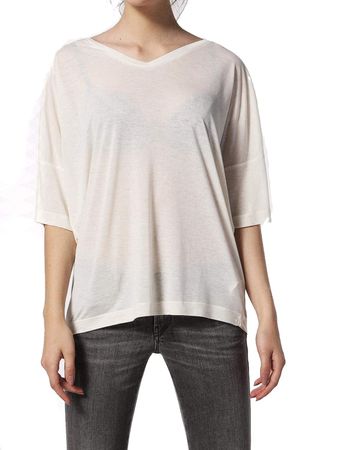 Diesel T-SAV Top Damen Shirt Creme