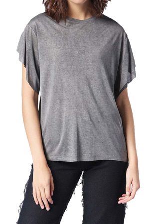 Diesel T-Peta Top Damen Shirt Grau