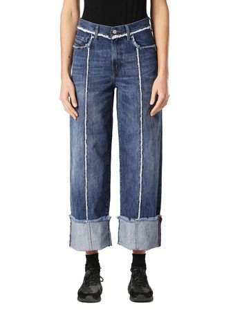 Diesel Widee 084TE Damen Jeans Hose Culotte Straight