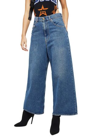 Diesel Widee 080AN Damen Jeans Hose Culotte Straight