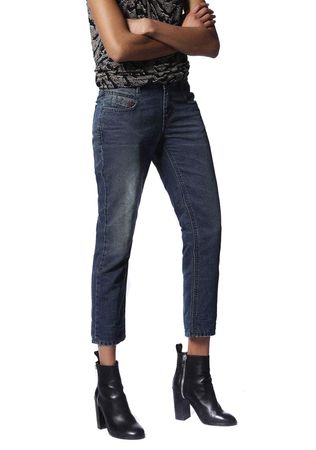 Diesel Belthy-Ankle 0682K Damen Jeans Hose Slim Straight