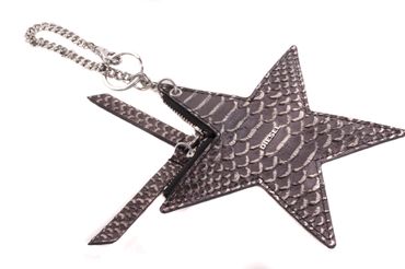 Diesel "LE-ZIPPER" STARR - keyring Schlüsselanhänger Silber 0220-360
