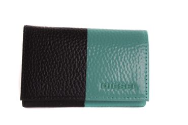 Diesel "PAINT-IT-RACE" KEYCASE O - keyholder Schlüsselanhänger Schwarz-Türkis 0220-398