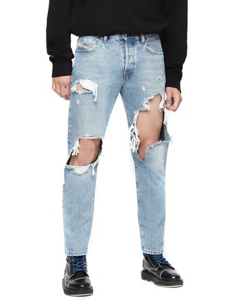 Diesel Mharky 0076M Herren Jeans Hose Regular Slim Skinny