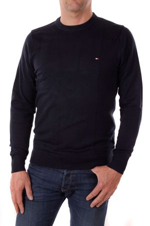 Tommy Hilfiger Herren Pullover COMPACT CTN Rundhals Dunkelblau
