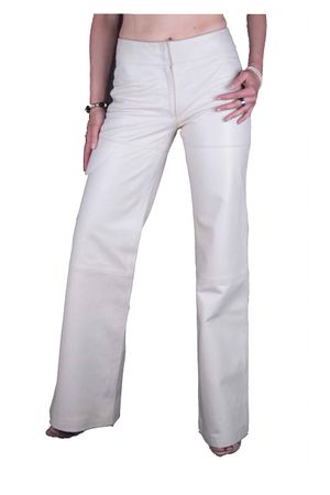 Dolce & Gabbana D&G Lederhose Creme #46