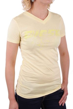 Diesel Damen T-Shirt Shirt Nevick Gelb