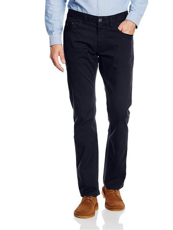 Tommy Hilfiger Herren Denton 5 Pocket Hose Twill Straight Fit Dunkelblau