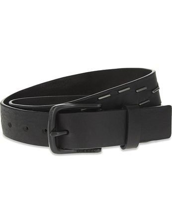 Diesel B-NIGHT Belt Gürtel Herren Echtleder Schwarz