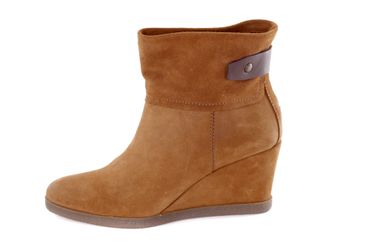 Tommy Hilfiger Damen Ancle Boots Stiefeletten  Keilabsatz Cognac #41