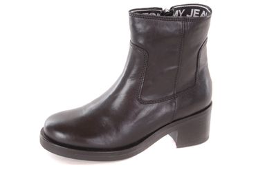 Tommy Hilfiger Denim Damen Essential Leather Biker Boots, Schwarz (Black 990) #6