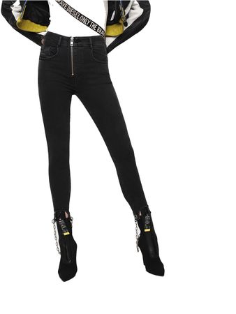 Diesel Slandy-High 081AM Damen Jeans Slim Straight