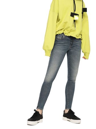 Diesel Slandy-Zip 085AZ Damen Jeans Slim Straight