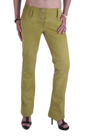 Dolce & Gabbana Damen Wild Lederhose Limone Grün