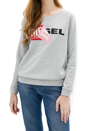 Diesel F-Dial-QA Damen Shirt Sweatshirt Grau