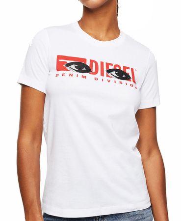 Diesel T-Sily-YD Maglietta Damen T-Shirt Weiß