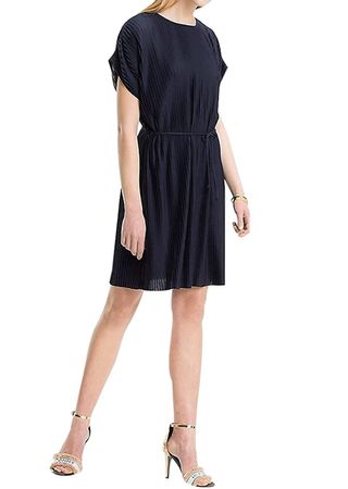 Tommy Hilfiger Damen Kleid Fiona C-Nk Short Dress Dunkelblau