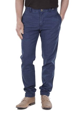 Tommy Hilfiger Herren Pants Denton Chino Indigo Print Herringbone