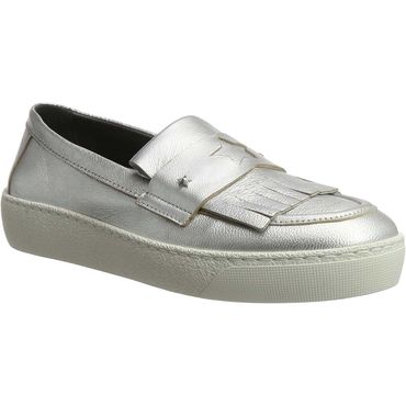 Tommy Hilfiger Damen Mokassins Slipper FW0FW01713-901 Silber #107