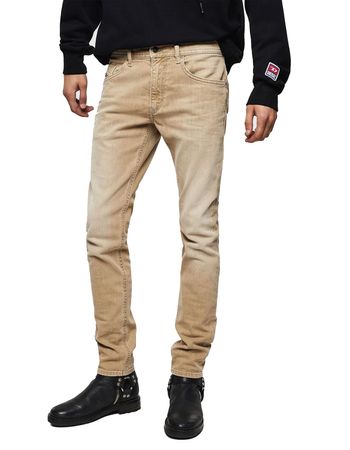 Diesel Thommer-SP 0890E Herren Jeans Hose Regular Slim Skinny Beige