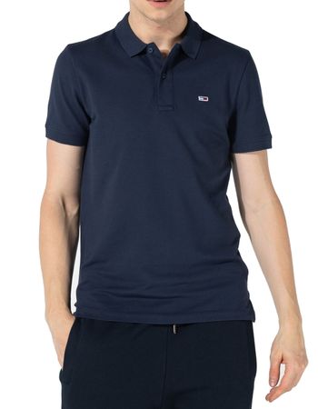 Tommy Jeans Herren Poloshirt TJM SOLID STRETCH DM0DM12219-C87 Dunkelblau