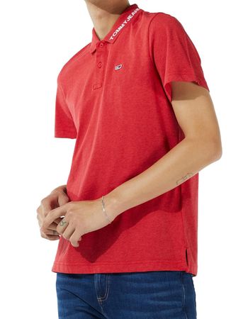 Tommy Jeans Herren Poloshirt REG JERSEY POLO DM0DM10917-XNL Rot