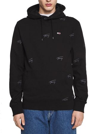 Tommy Jeans Herren TJM CRITTER HOODIE Sweatshirt Schwarz