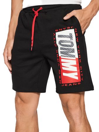 Tommy Jeans TJM ESSENTIAL LOGO Short Herren Sweatshorts Schwarz