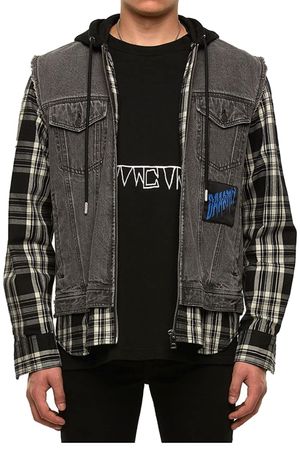 Diesel Herren "J-Ruben Jacket" Kapuzenjacke Jeans Jacke Grau