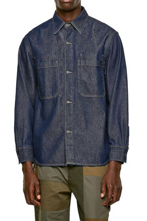 Diesel "D-RAPP  CAMICIA"  Herren Denim Hemd Jeanshemd Blau