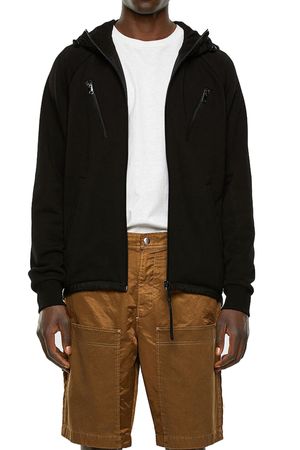 Diesel "S-RUNNER GIACCA" Herren Jacke mit Kapuze Schwarz