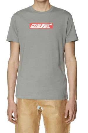 Diesel T-Diegor-HS1 Herren T-Shirt Rundhals Kurzarm Olivgrün